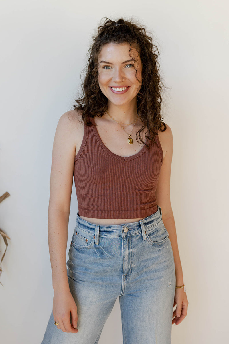 mode, lorelei ribbed crop tank