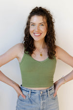 mode, lorelei ribbed crop tank