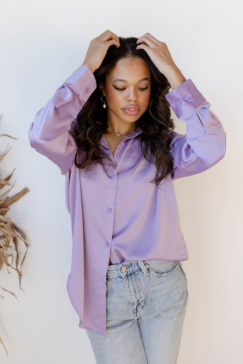 mode, slow down button blouse
