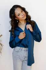 mode, slow down button blouse