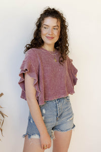 mode, waverly ruffled top