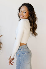mode, ezra twist crop top