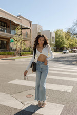 mode, ezra twist crop top