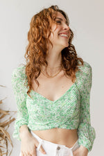 mode, bonnie floral top