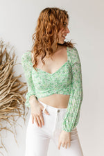 mode, bonnie floral top