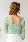 mode, bonnie floral top