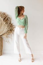 mode, bonnie floral top