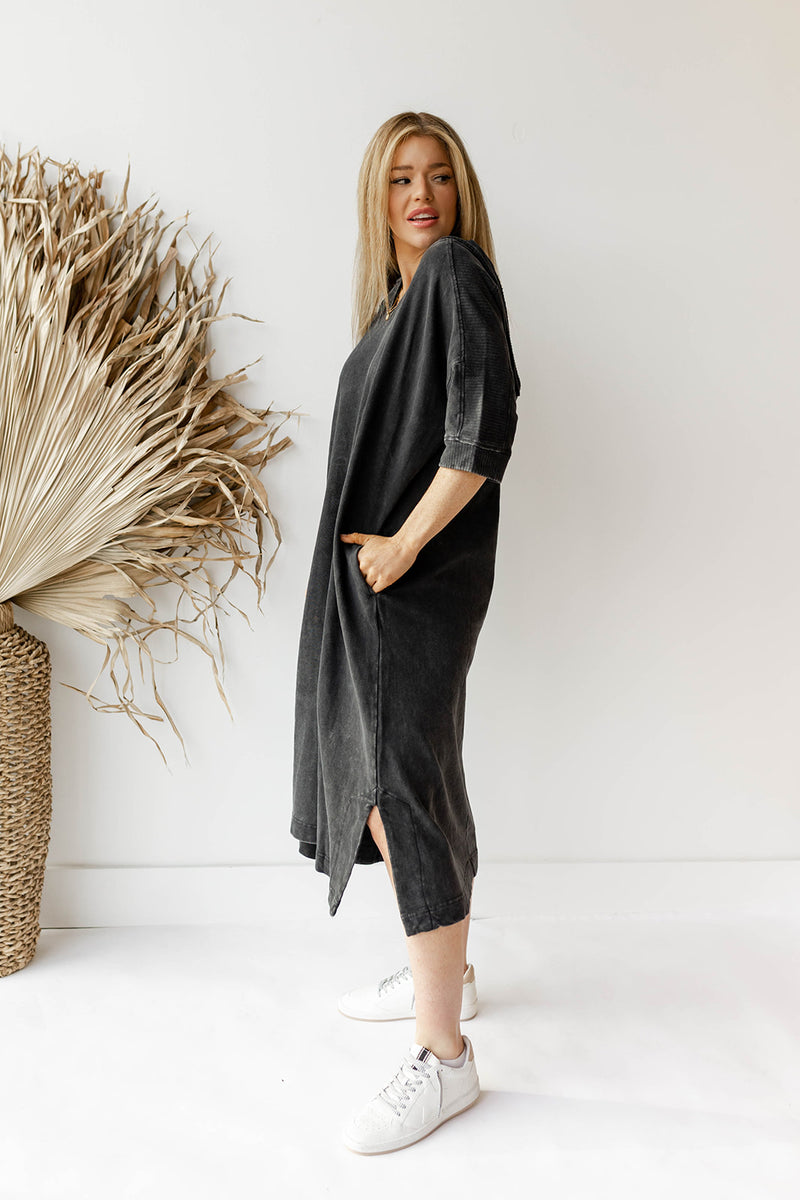 mode, hooded lounge dress