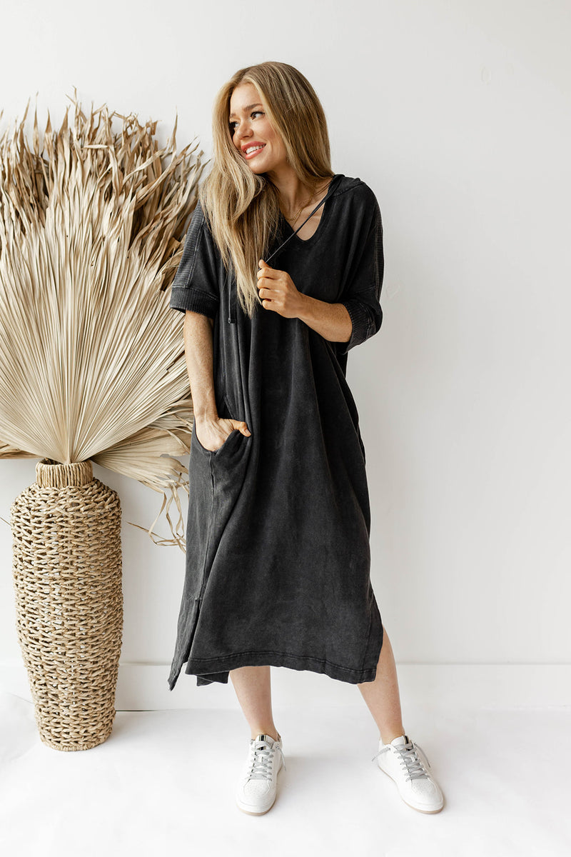 mode, hooded lounge dress