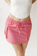 mode, cargo mini skirt
