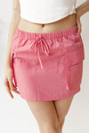 mode, cargo mini skirt