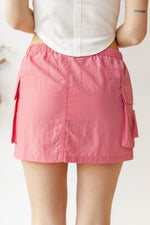 mode, cargo mini skirt