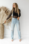 mode, mesh mock neck top