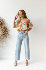 mode, aubrie off shoulder top