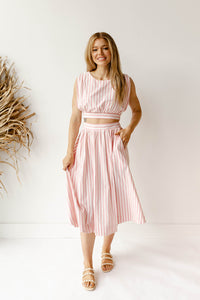 mode, annabella stripe crop top