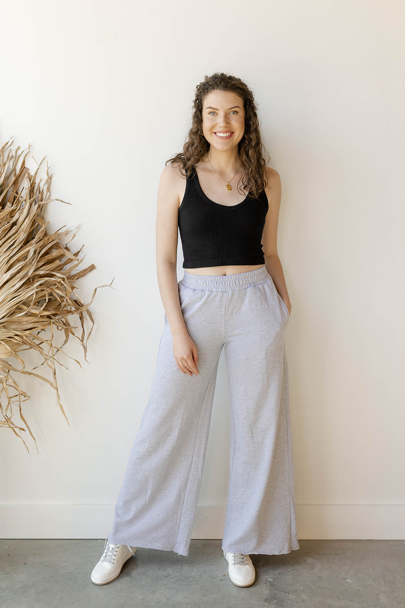 mode, wide leg sweat pants