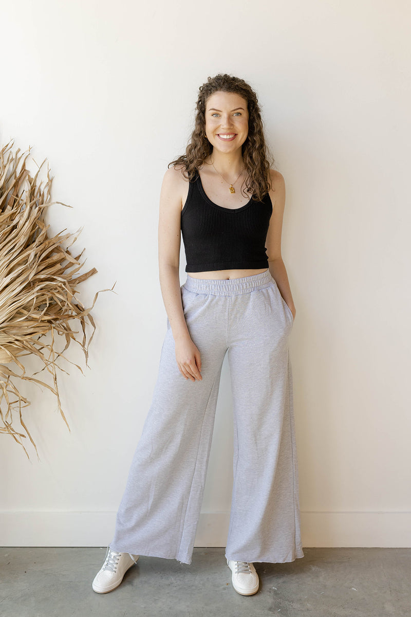 wide leg sweat pants