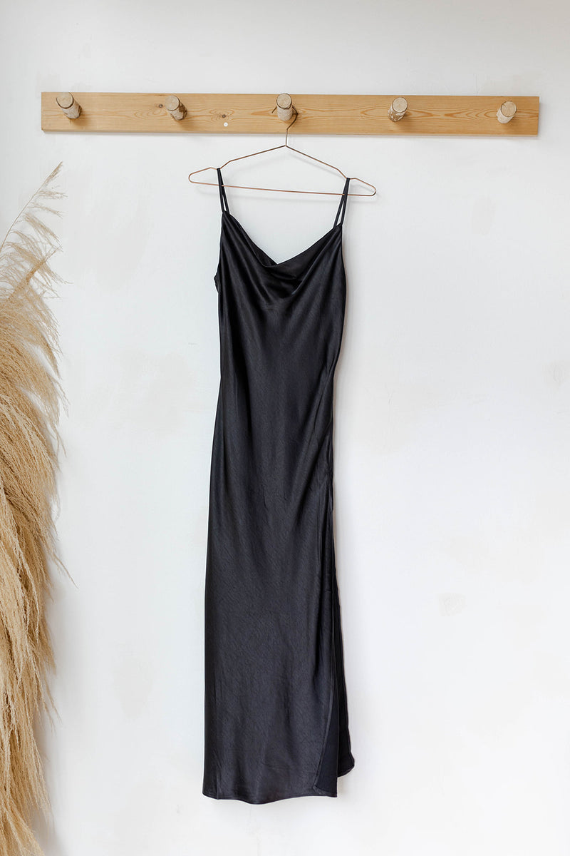 mode, honeymoon with me cowel neck dress