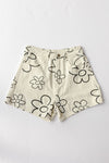 daisy print shorts