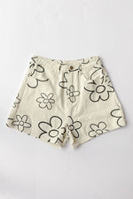 daisy print shorts