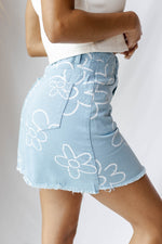 daisy print skirt