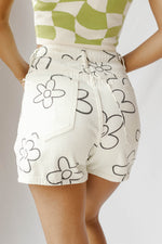 daisy print shorts