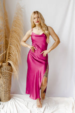 mode, honeymoon with me cowel neck dress