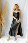 mode, honeymoon with me cowel neck dress