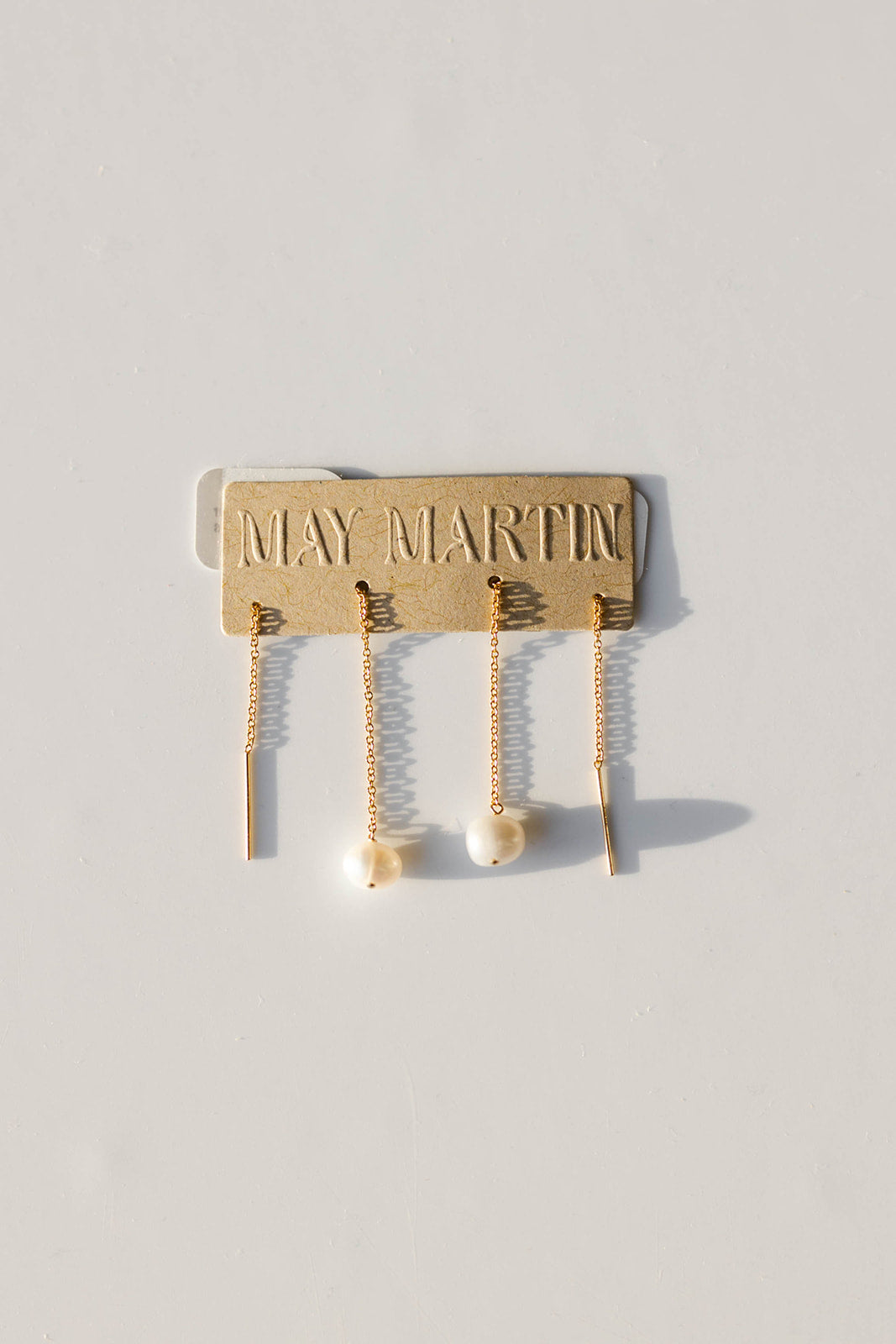 mode, pearl threader earrings