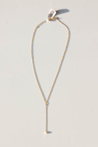 mode, dainty pearl lariat necklace