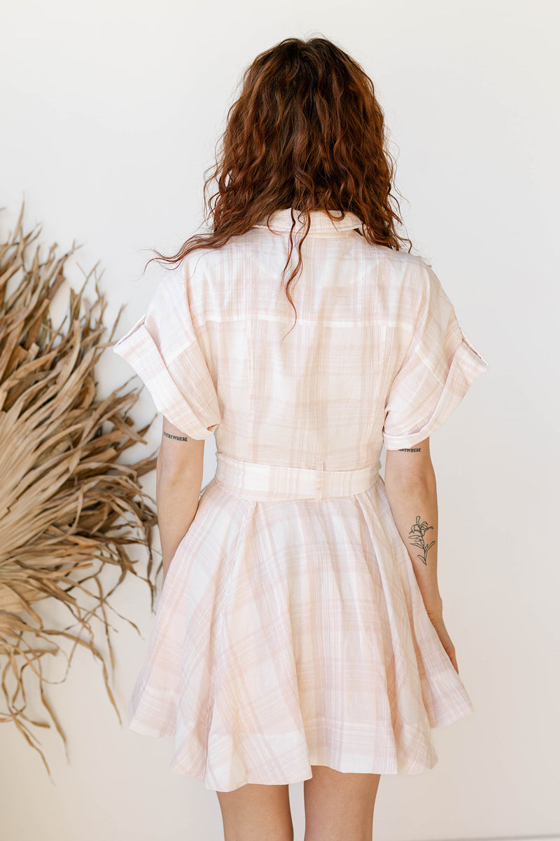 mode, georgia plaid mini dress