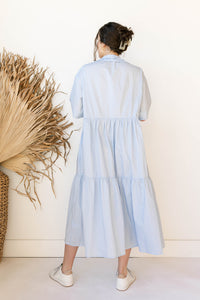 mode, river tiered shirt dress