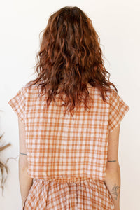 mode, gracie plaid crop top