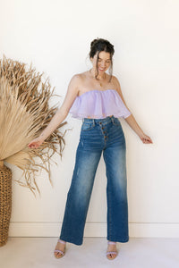 mode, camila ruffle top