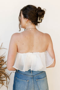 mode, camila ruffle top