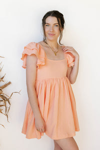 mode, june ruffle mini dress