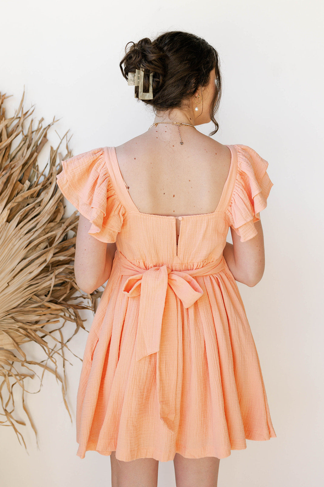 mode, june ruffle mini dress
