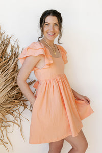 mode, june ruffle mini dress