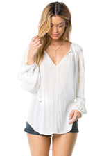 mode, sereno woven top