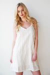 mode, frayed all around dress