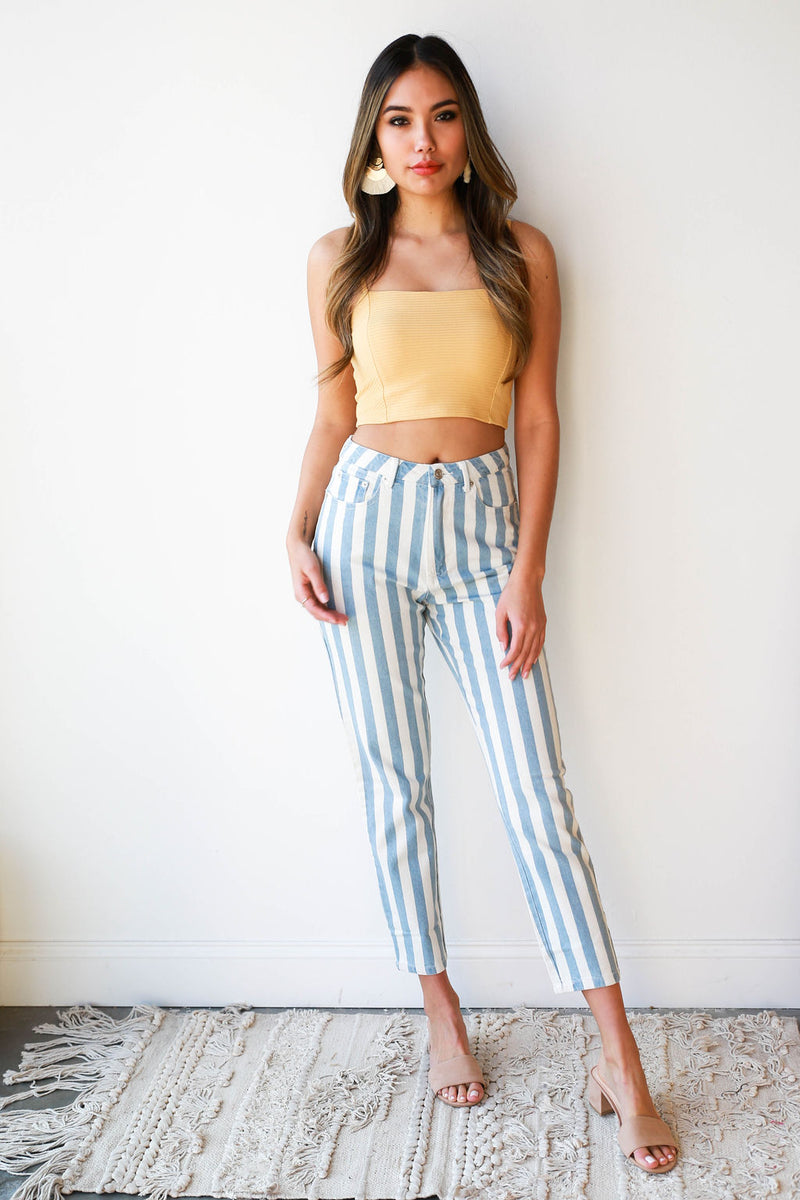 mode, rad stripes jeans