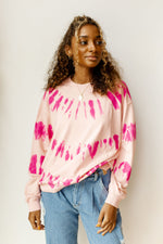 mode, rasberry lemonade tie dye sweatshirt
