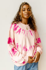 mode, rasberry lemonade tie dye sweatshirt