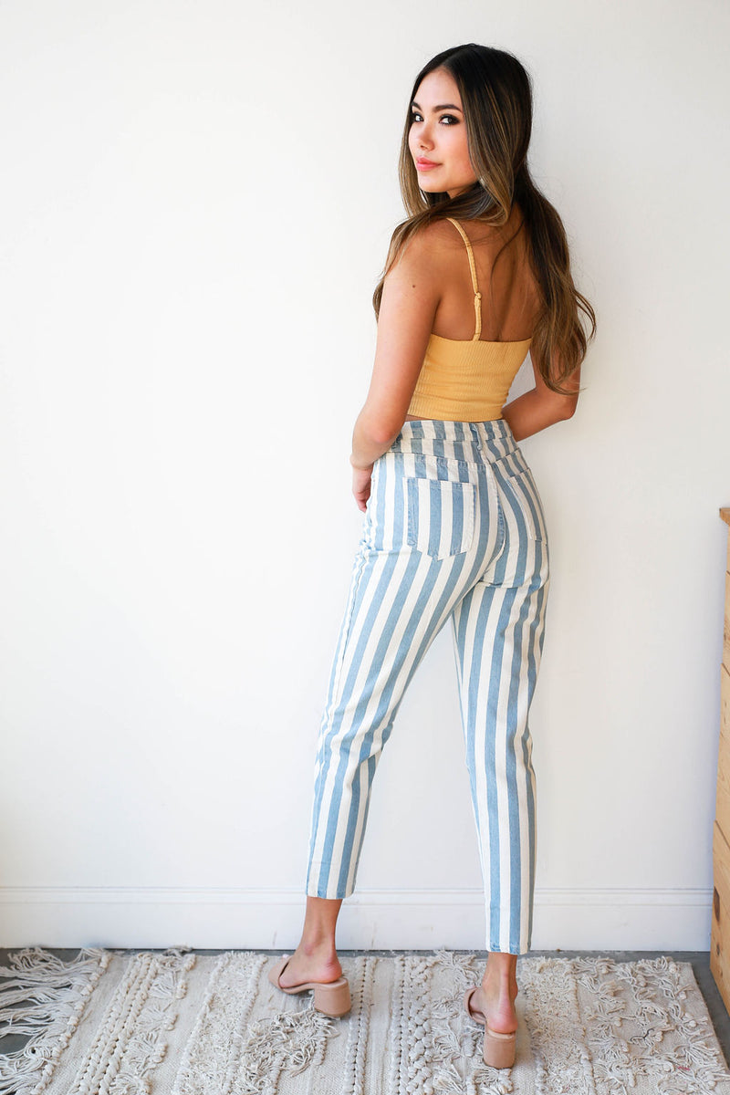 mode, rad stripes jeans
