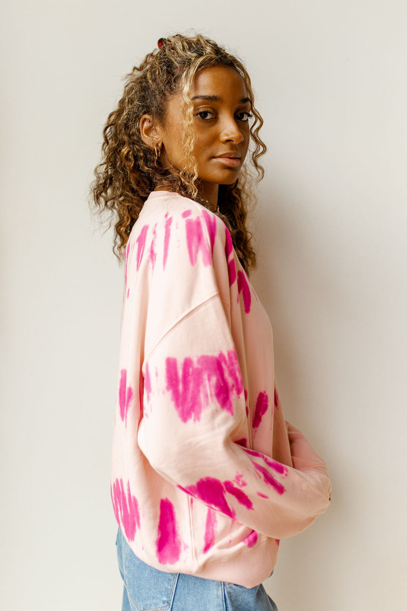 mode, rasberry lemonade tie dye sweatshirt