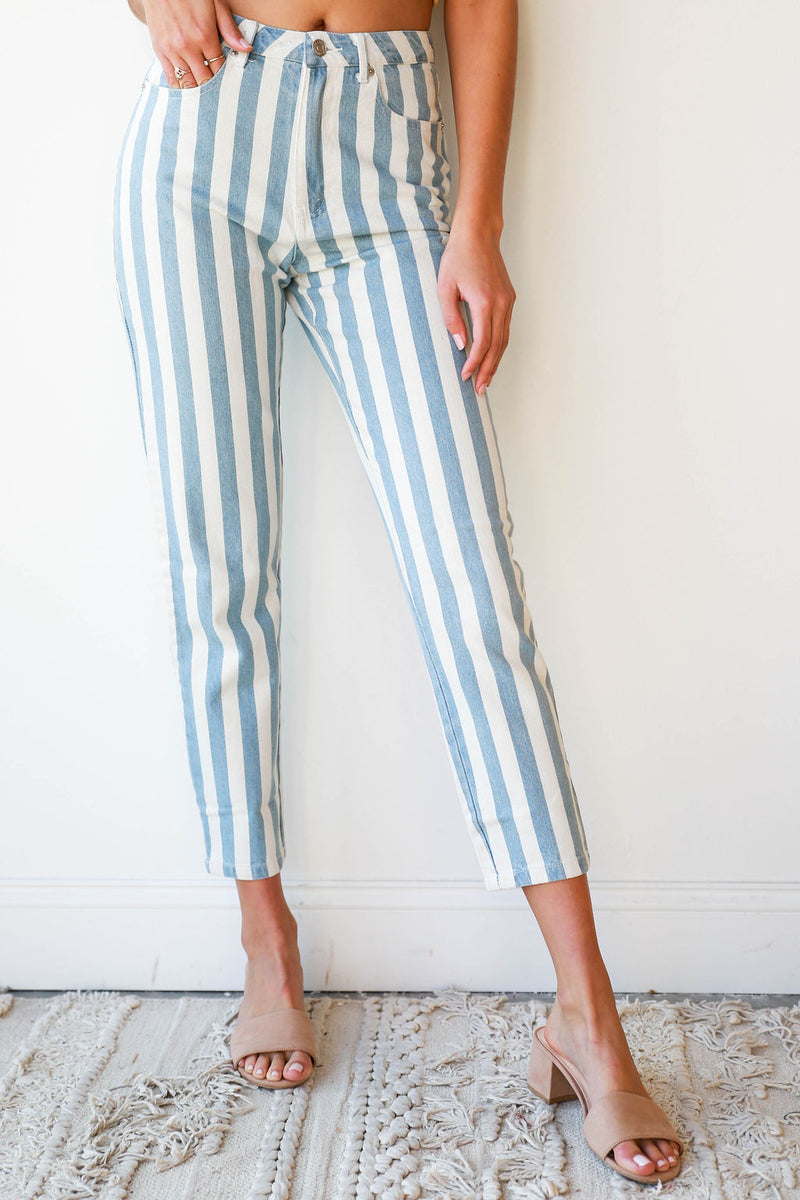 mode, rad stripes jeans