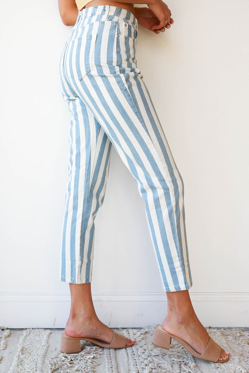 mode, rad stripes jeans