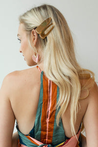 mode, color stripe halter top