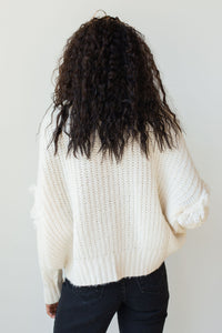 mode, under the sun fray sweater
