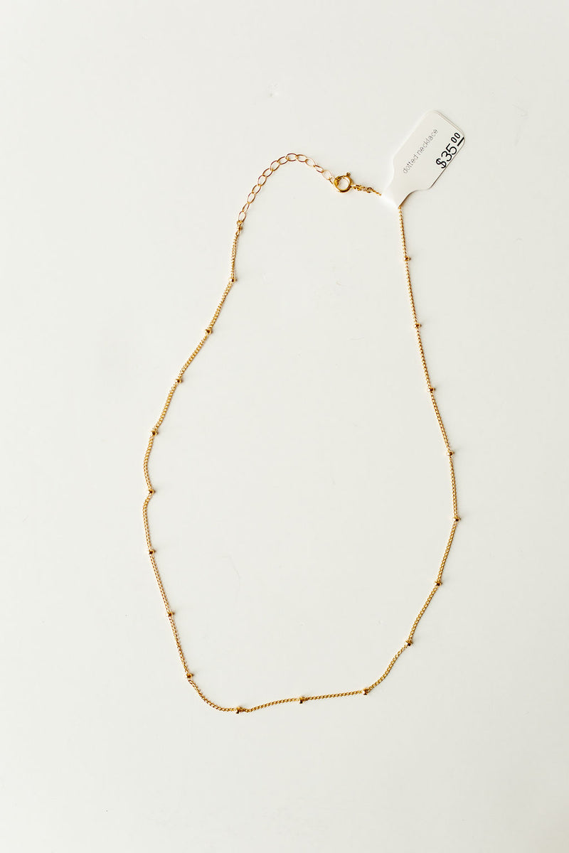 mode, dotted necklace